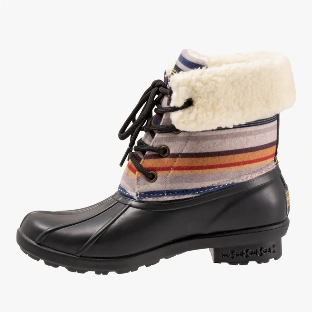 Pendleton Bridger Stripe Wool Duck Multicolor Striped Winter Rain Boots_4